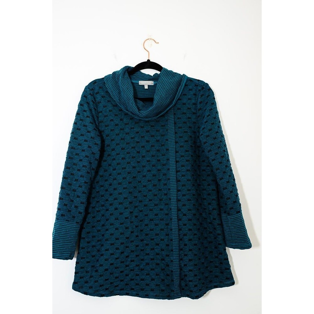 Habitat Blue cowl neck‎ tunic S lagenlook artsy art to wear